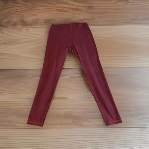 Fleo Women's Compression Leggings Red Size M Athletic Yoga Stretch Active